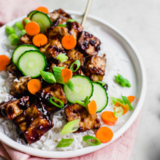 Crispy Tofu with a Blueberry-Teriyaki Glaze - California Giant Berry Farms