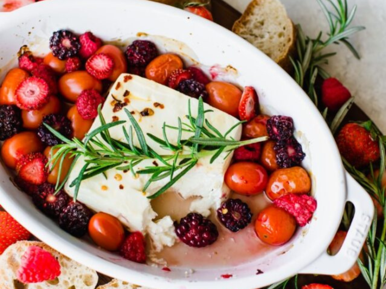 Baked Feta with Tomatoes and Mixed Berries Appetizer - California Giant ...